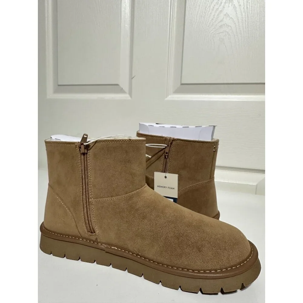 Universal Thread May Ankle Boots Memory Foam Color Tan size 11 NWT